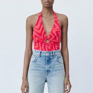 NWT Zara Jacquard Bodysuit